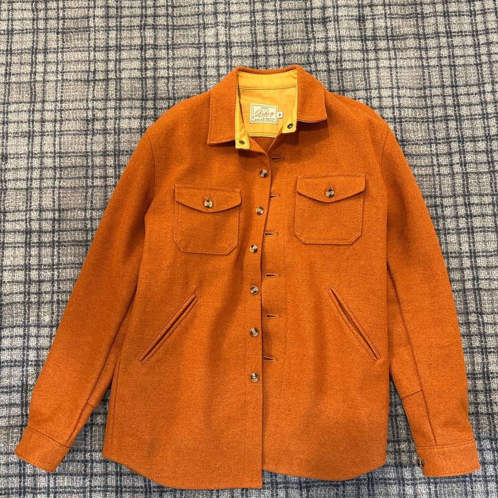 Dehen 1920 Crissman Overshirt Wool Shirt Jacket, Burnt Orange
